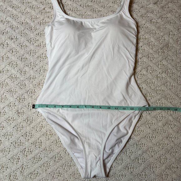Johnny Was Calme White One-Piece Swimsuit Scoop Neck Adjustable Straps – M NWOT - Picture 3 of 7